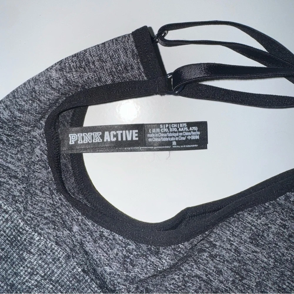 PINK‎ by Victoria Secret Seamless Sports Bra Gray Racerback Size S Activewear